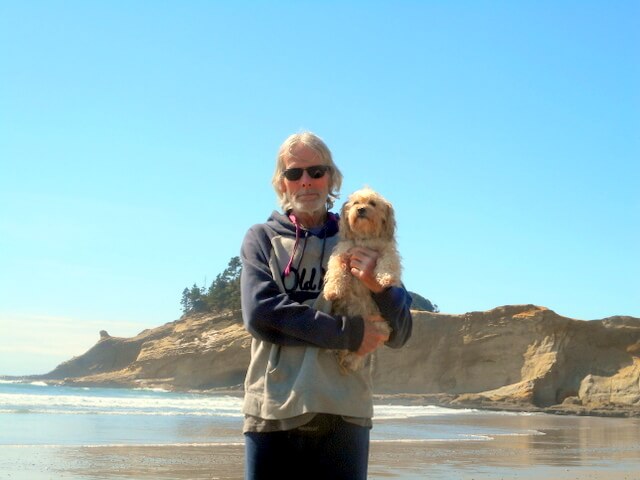 Nimble and I at the beach