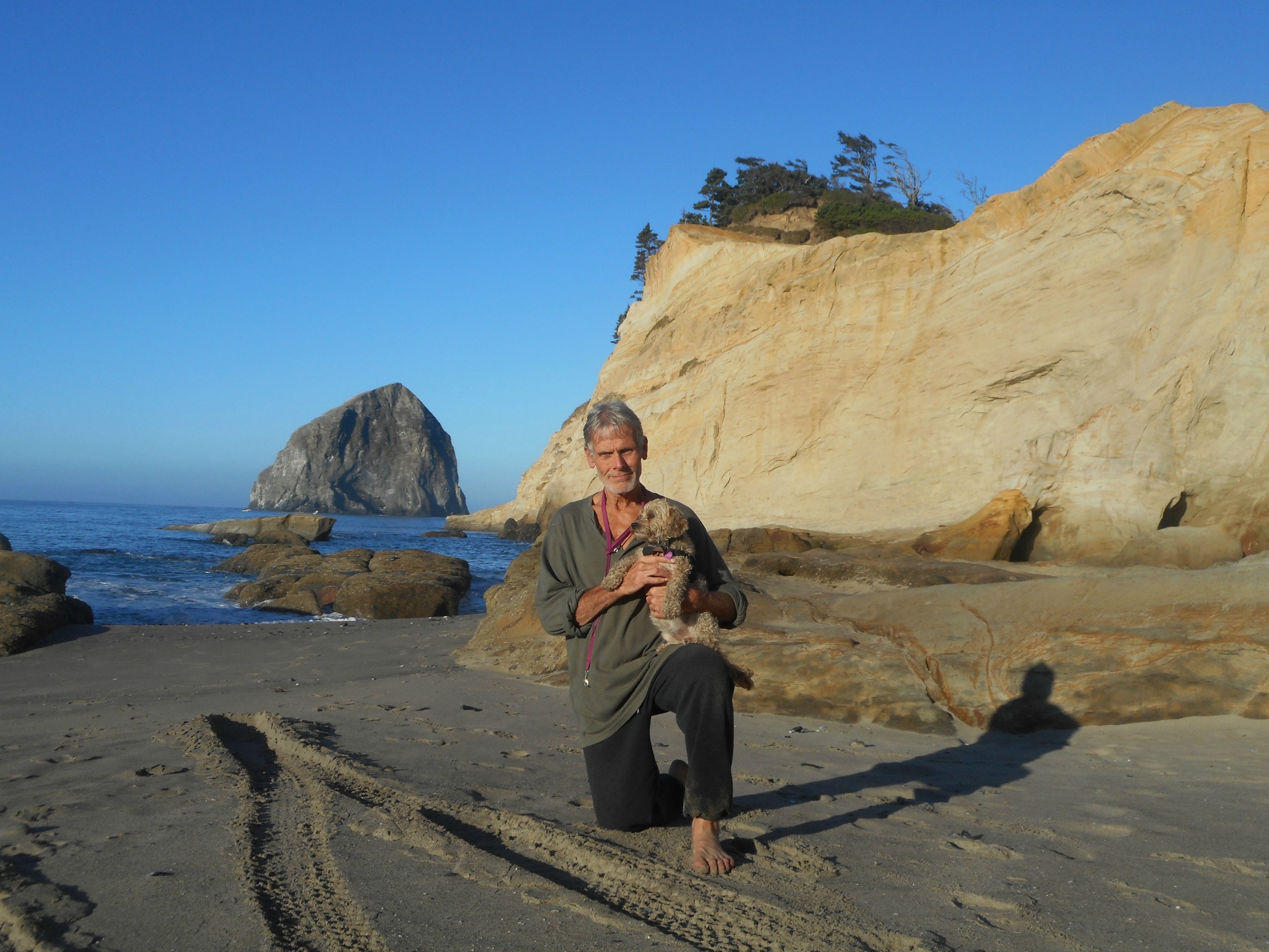 Nimble and me at the local beach.