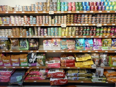 Here's a picture of some all natural organic dog food our health store has to offer