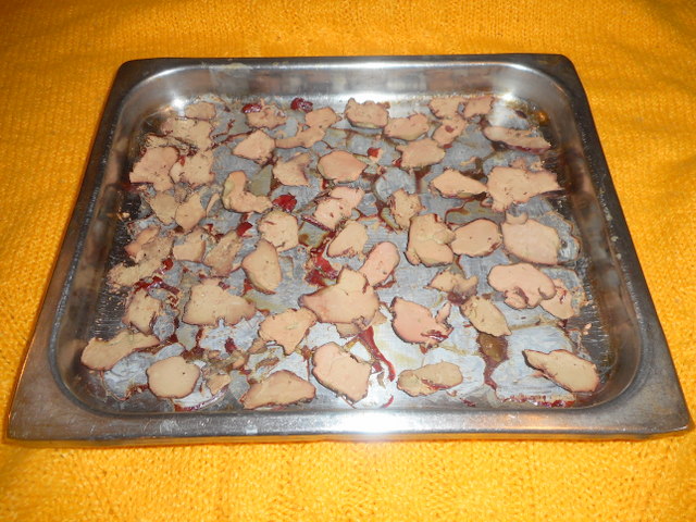Nimble's chicken liver dog snacks flipped over and ready to bake some more