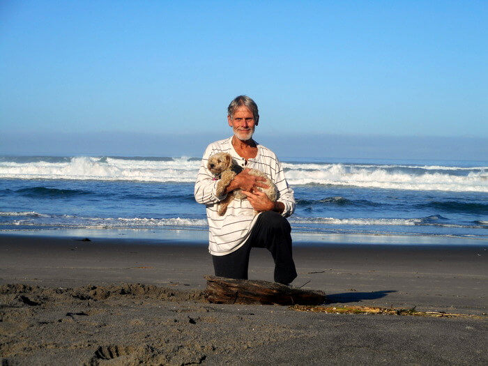 Nimble Doggie and I at our Oregon beach
