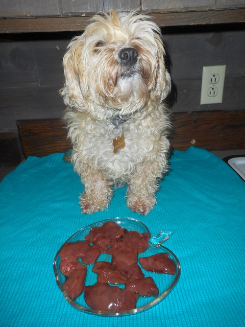 Nimble shows you what type of chicken livers you should use when making your dog's treats