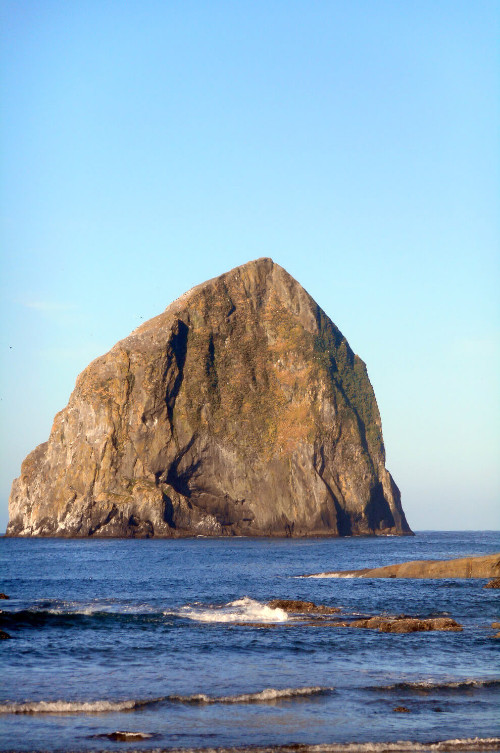 Looking at Haystack Rock from our Pacific City beach