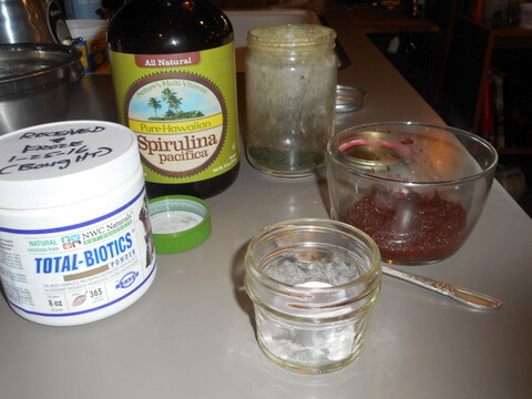 Our organic dog food recipe includes these pure dog supplements mixed into Nimbles pureed veggies
