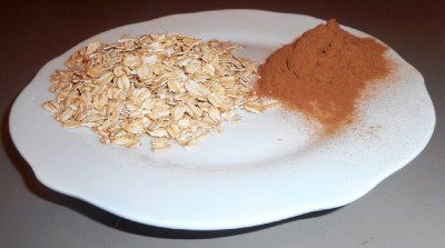 Our oats and cinnamon for homemade doggy treats  